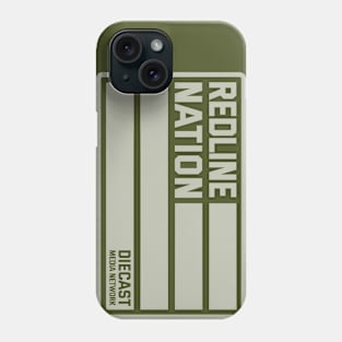 Redline Nation - Staff Car U.S. Army (White on Army Green) Phone Case