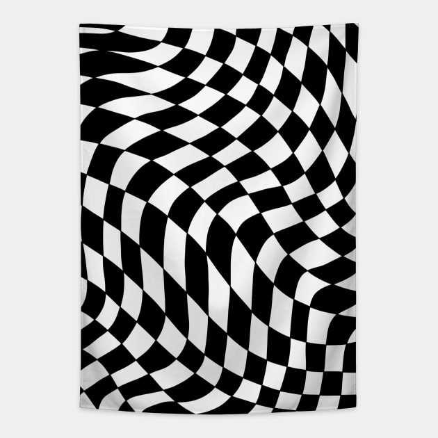 Warped Checkerboard Tapestry by Velvet Earth