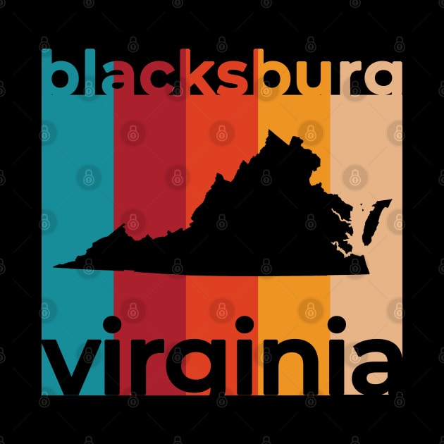 Blacksburg Virginia Retro by easytees