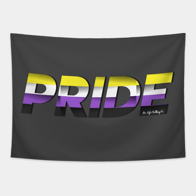 LGBTQ+ PRIDE: Non Binary Pride Flag Tapestry by BiLifeClothingCo