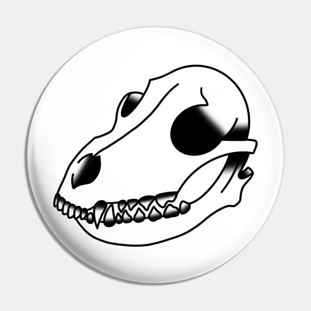 Dog Skull Pin by drawingsbydarcy