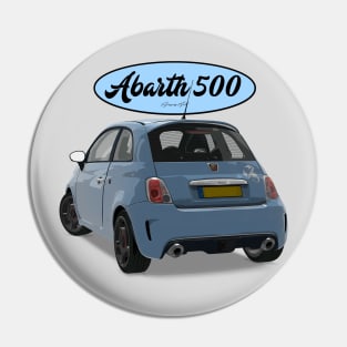 ABARTH 500 Light Blue Scorpion Back Pin