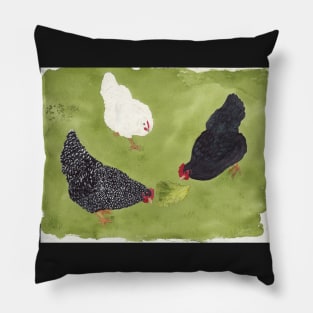 The Ladies Love Salad Watercolor Pillow