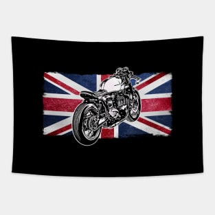 Cafe Racer Helmet Sticker, Great Britain Flag, Bumper Sticker Distressed UK Flag Hydro Sticker, Sports Bikes Sticker Tapestry