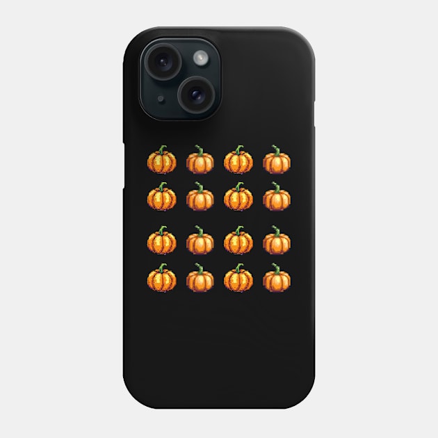 Pumpkin spice pixel art Phone Case by D.A.P