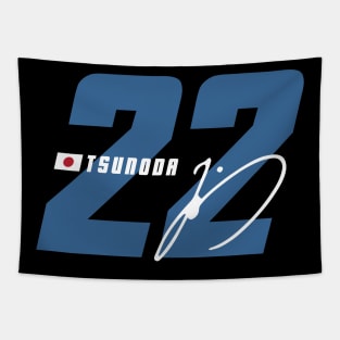 Yuki Tsunoda 22 Signature Number Tapestry