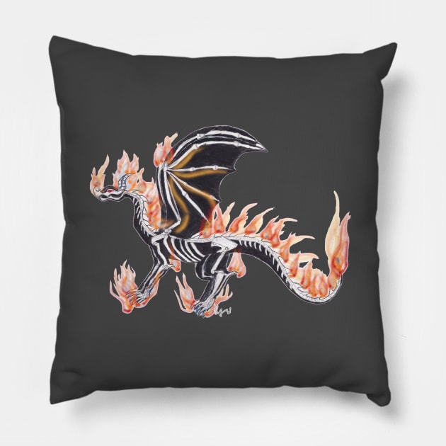 Nightmare Dragon by RJW Pillow by SnakeNotes