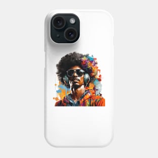 Afro listening music Phone Case