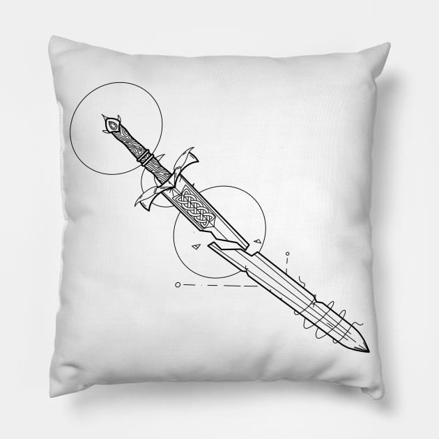 Broken longsword Pillow by Thedruidinks