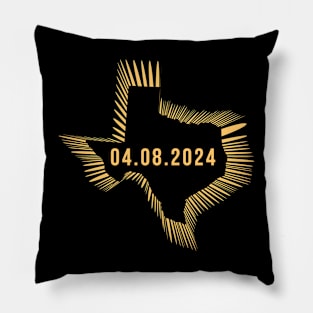 solar eclipse Texas Pillow