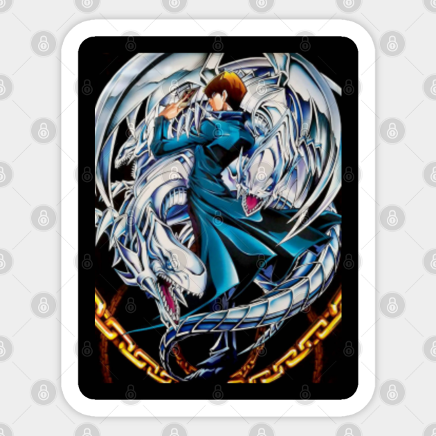 Kiaba And Blue Eyes White Dragon Anime Sticker Teepublic Au