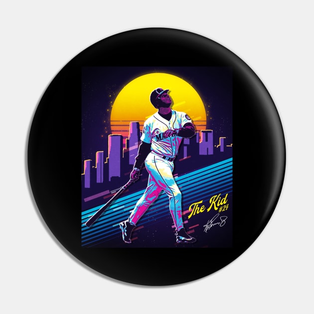 Ken Griffey Jr The Kid Basketball Legend Signature Vintage Retro 80s 90s Bootleg Rap Style Pin by CarDE