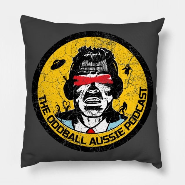 Distressed Oddball Aussie logo Pillow by OzOddball