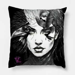 Crow Woman Pillow