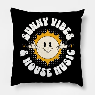 HOUSE MUSIC  - Sunny Vibes (white) Pillow