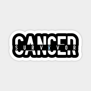 Prostate Cancer Survivor - Light Blue Ribbon Magnet