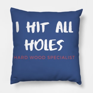 I hit all holes funny sarcastic clothing, Pillow