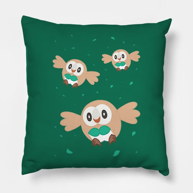 Windy Owlets Pillow by Clarmeleon