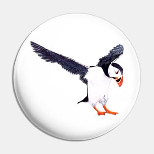 Puffin in flight Pin