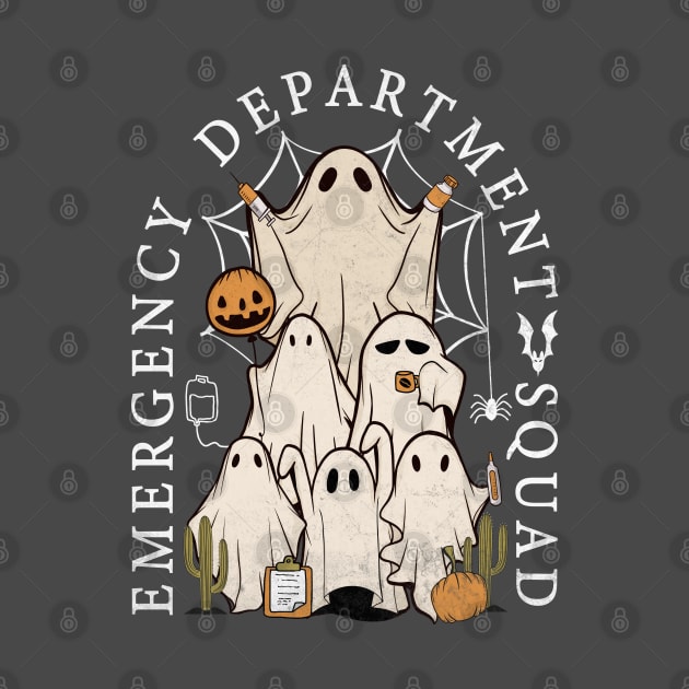 Er Nurse Vintage Halloween Spooky Emergency Department Squad by WildFoxFarmCo