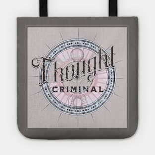 Thought Criminal 1984 Free Speech Science in retro design with queer flag and suffragette colors Tote