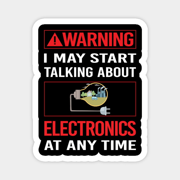 Red Warning Electronics Magnet by Happy Life