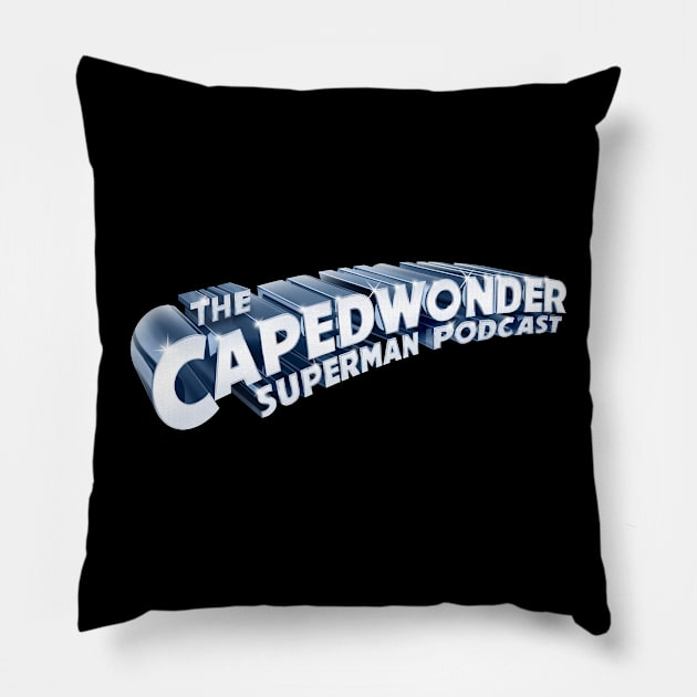 CapedWonder Podcast logo 3 Pillow by CapedWonder Treasures