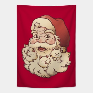 Santa Beard Full of Cats by Tobe Fonseca Tapestry