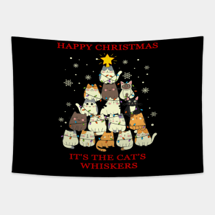 Happy Christmas, It's the Cats Whiskers. Tapestry