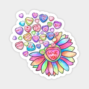 Flowers And Candy For Valentine's Day Magnet