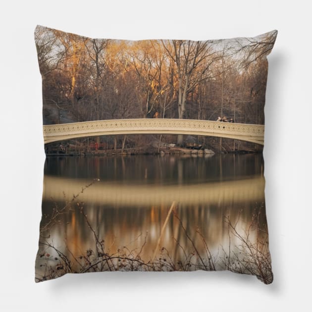 Bow Bridge Last Day Pillow by igjustin