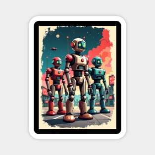 Retro Robot Revival: Vintage Visions of the Future Magnet