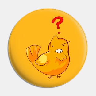 Confused Bird Pin