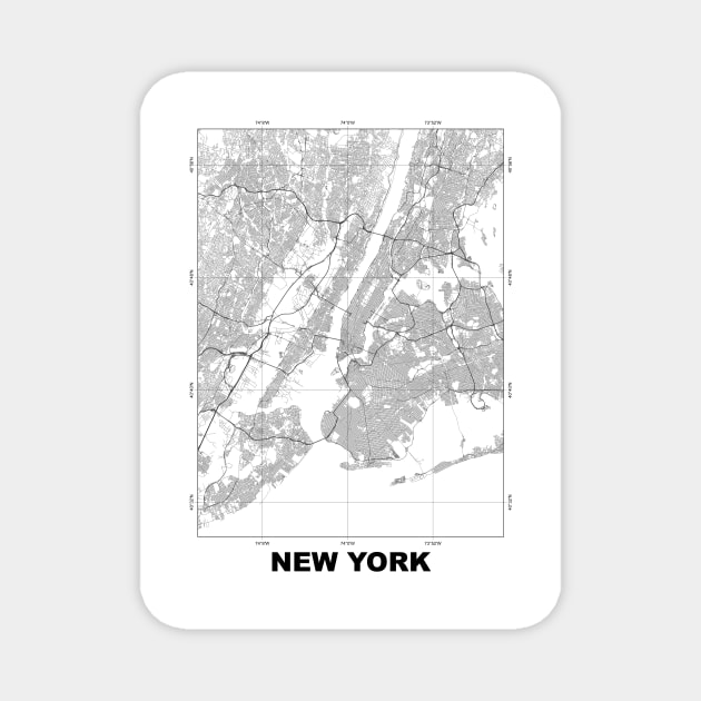 New York City Map Magnet by artesonraju