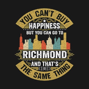 Richmond City Virginia State USA Flag Native American T-Shirt