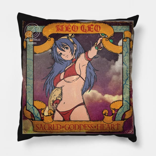 Neo Geo - Sacred Goddess Heart Pillow by lipebello