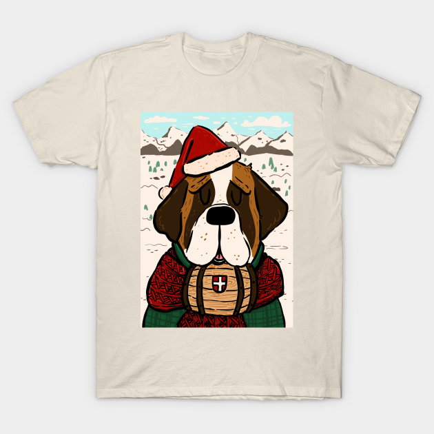 Holiday St. Bernard - Dog - T-Shirt