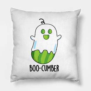 Boo-cumber Funny Ghost Cucumber Pun Pillow