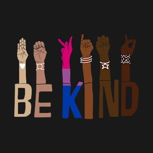 Be kind hand sign language lesbian lgbt pride T-Shirt