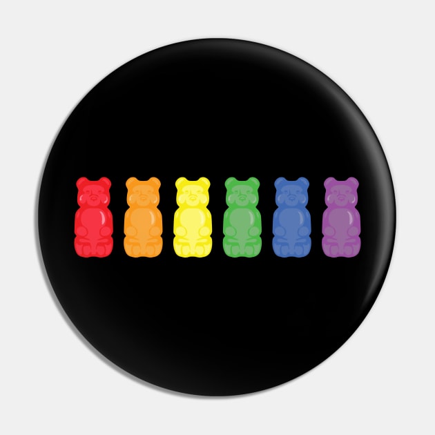 Gummy Bears Rainbow Pin by jorgejebraws