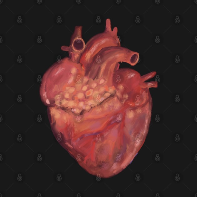 Human heart digital painting by Nigh-designs