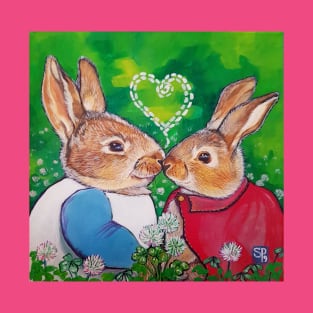 Bunnies Rabbits bunny hug T-Shirt
