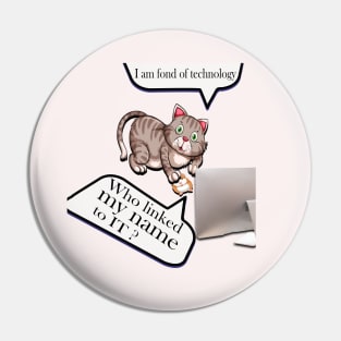 Technology and animals Pin