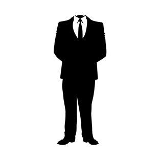 Anonymous Headless Suit Man Silhouette T-Shirt