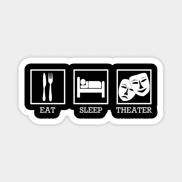 Eat Sleep Theater Magnet by thingsandthings