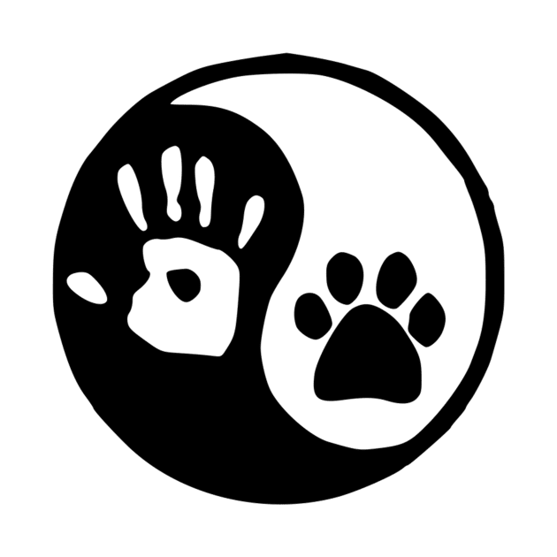 Pet Adopt - YIN YANG HAND PAW - Dog Lover Gifts by merkraht