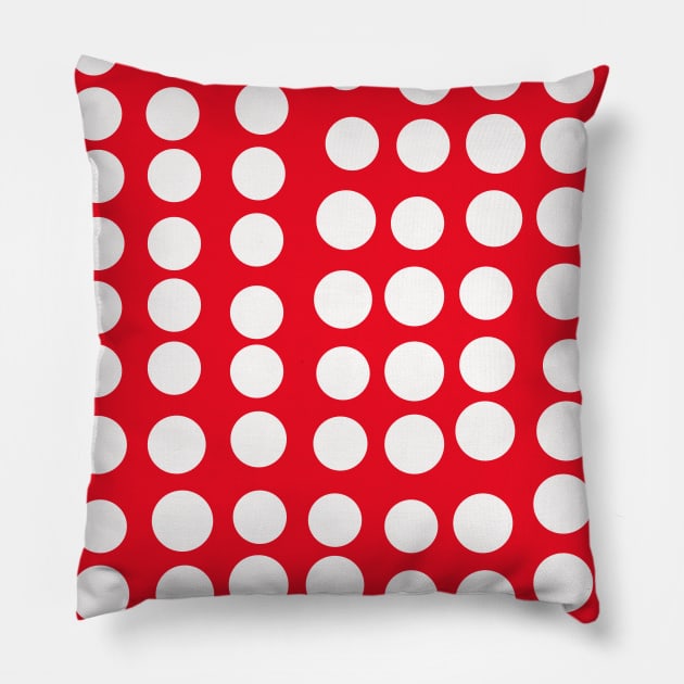 RED DESIGN with white spots Pillow by Samuelproductions19