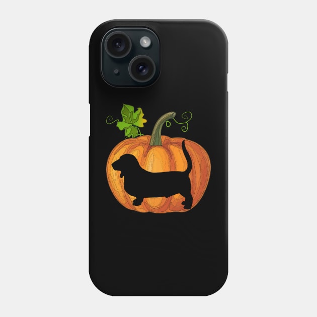 Basset hound in pumpkin Phone Case by Flavie Kertzmann