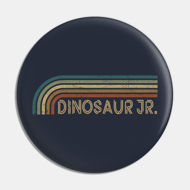 Dinosaur Jr. Retro Stripes Pin by paintallday