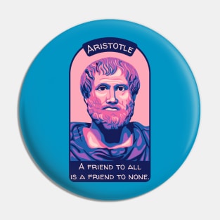 Aristotle Portrait and Quote Pin
